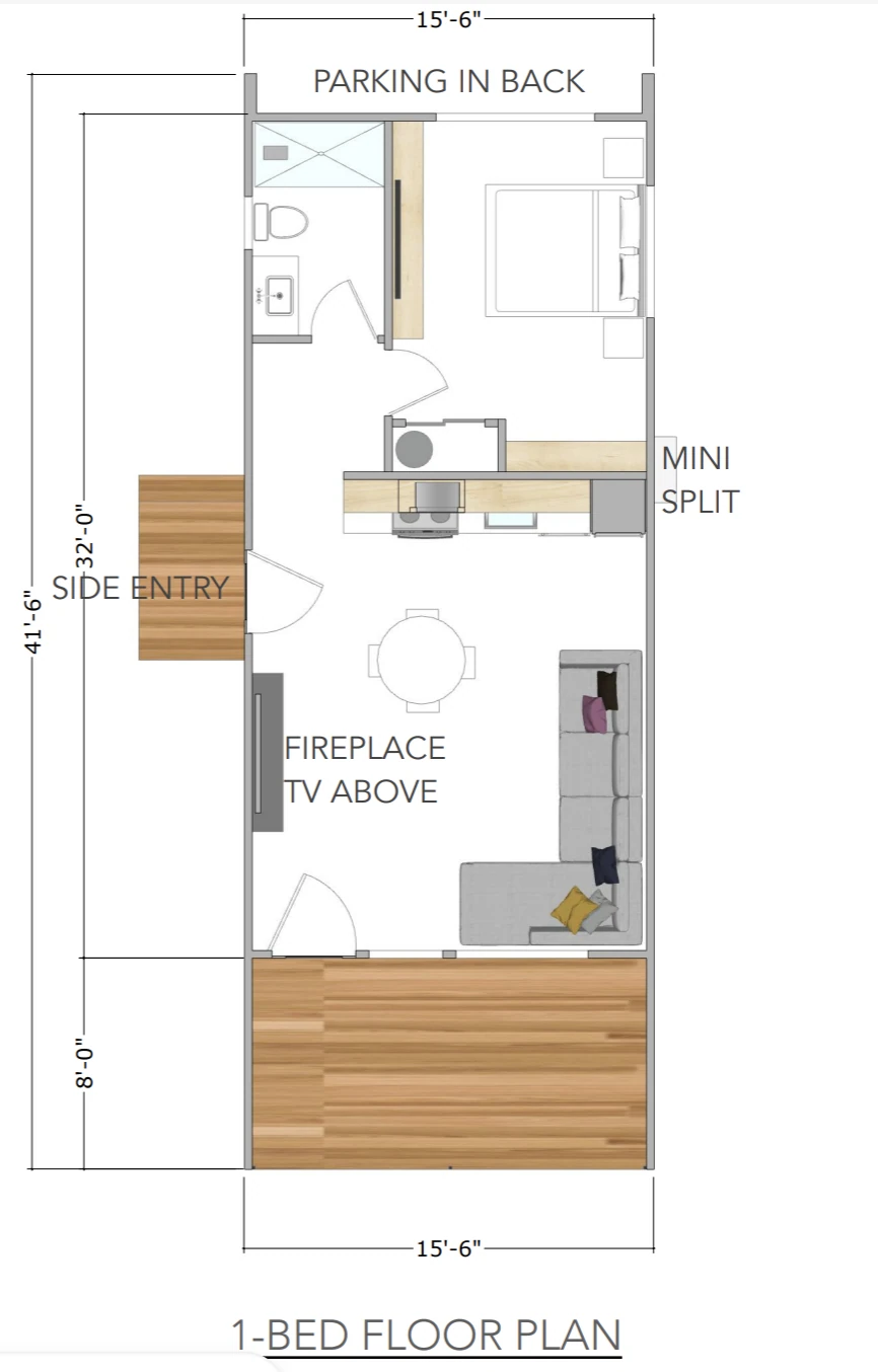 Gallatin one-bedroom floor plan